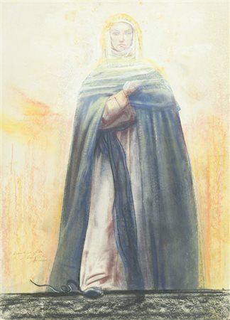 Silvestro Pistolesi Studio per affresco, 1983 Tecnica mista su cartoncino,...