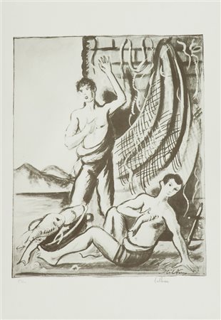 Sciltian Gregorio, Sassu Aligi Lotto unico di due Opere - "Gregorio...