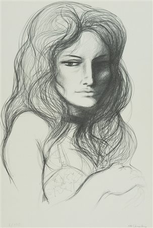 Fausto Maria Liberatore Figura Litografia su carta, cm. 70x50, es. 2/130...