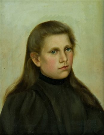 Anonimo Figura Olio su tela, cm. 46x36 Craquelure sulla superficie pittorica.