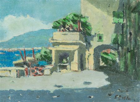 Emanuele Costa Camogli, 1957 Olio su cartone telato, cm. 13x18 Firmato in...