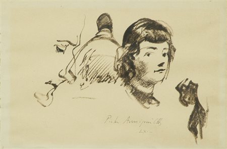 Pietro Annigoni Senza titolo, 1961 China su carta, cm. 21x31 La carta...