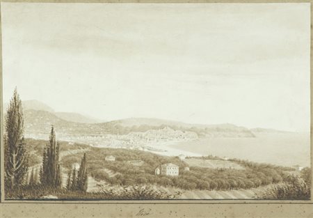 Anonimo Nice China acquerellata su carta, cm. 19x29