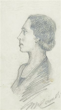 M. Cavalli Figura Lapis su carta, cm. 16x9,5 Firmato in basso a destra.