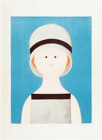 Antonio Bueno Figura Litografia su carta, cm. 70x50, es. XXVIII/LXXV La carta...