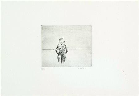 Xavier Bueno Nudo Acquaforte di cm. 14x16,5, su carta di cm. 35x50, es. 25/90...