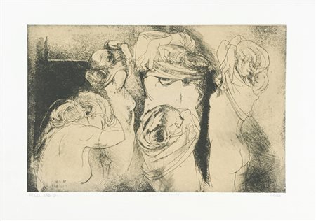 Fulvio Platinetti Lotto unico di due Opere - "Per un nudo", 1981, Acquaforte...