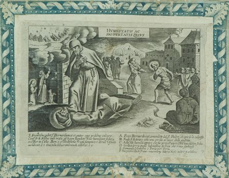 Anonimo Humilitatis ac paupertatis zelus, seicento c.a. Acquaforte di cm....