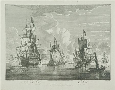 Canat Lotto unico di due Opere, seconda metà dell'800 c.a. - "Navi", 1745 -...