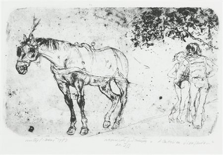 Walter Piacesi A Cattolica, 1982 Acquaforte di cm. 17x28, su carta di cm....