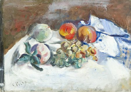 Ennio Pozzi Natura morta, 1932 Olio su tela, cm. 40x55 Firmato in basso a...