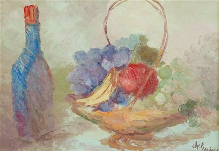 Guido Guidi Natura morta Olio su tavola, cm. 35x50 Firmato in basso a destra.