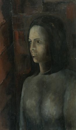 Giannerini Figura Olio su tavola, cm. 70x42,5 Firmato sul lato sinistro.