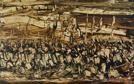 Alfredo Nannoni Battaglia , 1965 Olio su tela, cm. 45x70 Firma e data in...