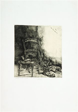 Walter Piacesi Interno, 1982 Acquaforte di cm. 31x28,5, su carta di cm....