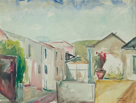 Silvio Pucci Senza titolo Acquerello su carta, cm. 32x42 La carta presenta...