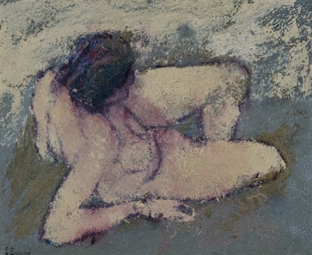 Ernesto Buglioni Nudo Olio su tela, cm. 65x80 Firmato in basso a sinistra.