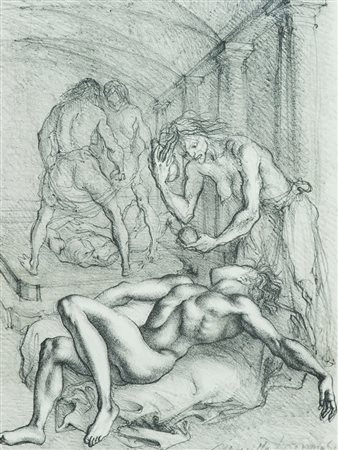 Marcello Tommasi Senza titolo Carboncino su carta, cm. 49x37 Firmato in basso...