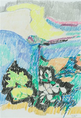 Paolo Lapi Senza titolo, 1987 Pastelli policromi su carta, cm. 68x48 Firma e...