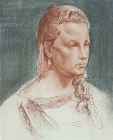 Silvestro Pistolesi Figura Tecnica mista su carta, cm. 60x50 Firma e dedica a...