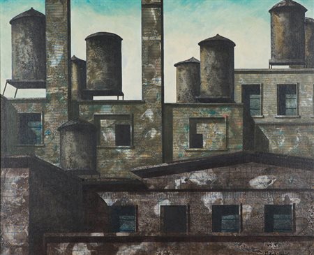 Tonino Caputo West side Olio su cartone telato, cm. 50x60 Firmato in basso a...