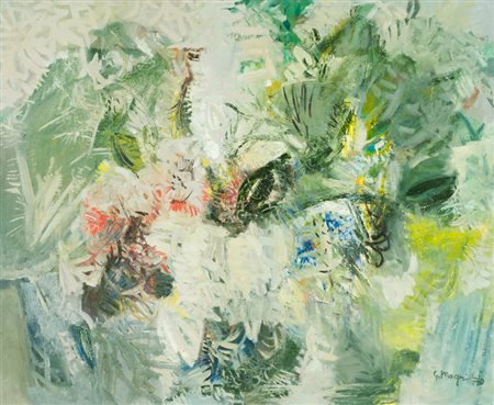 Giancarlo Magri Senza titolo, 1970 Olio su tela, cm. 76x94 Firma e data in...