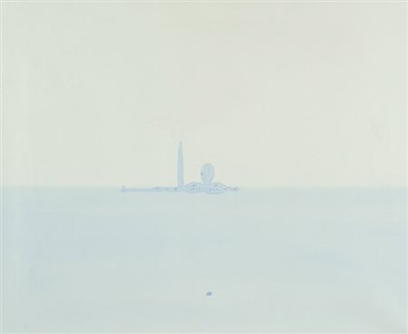 Virgilio Guidi San Giorgio Olio su tela, cm. 50x60 Firmato in basso a destra....