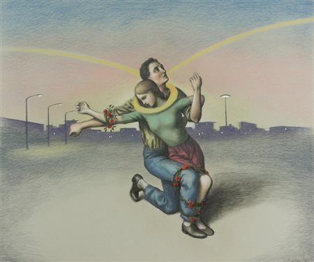 Stefano Di Stasio Senza titolo, 1994 Tecnica mista su cartone, cm. 81x96,5...