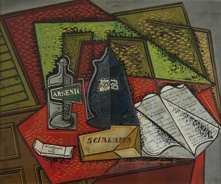 Pippo Oriani Omaggio alla critica italiana Encausto graffito su cartone...