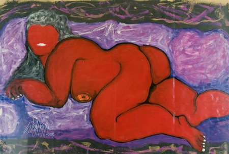 Wilfred Kappa Nudo, 2006 Olio su carta, cm. 100x150 Firma e data in basso a...