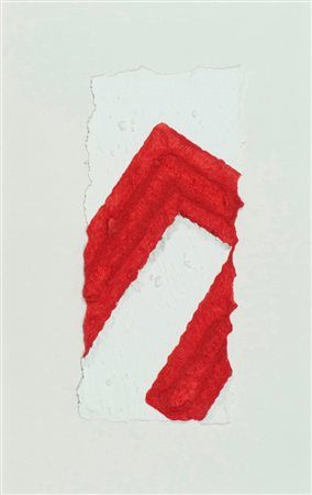 Pino Pinelli Pittura 3 Tecnica mista su carta di cm. 22x10, applicata su...