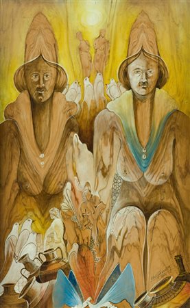 Totò Giannetta Senza titolo, 2010 Olio su tavola, cm. 100,5x60,5 Firma e data...