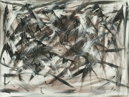 Tommaso Russo Senza titolo Olio su tela, cm. 73x95 Firmato in basso a destra....