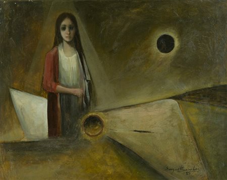 Enrique Barcelona Gonzales Senza titolo, 1985 Olio su tela, cm. 65x81 Firma e...