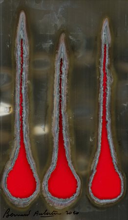 Bernard Aubertin Fer brulé, 2010 Lamiera bruciata, cm. 49x30 Firma e data in...