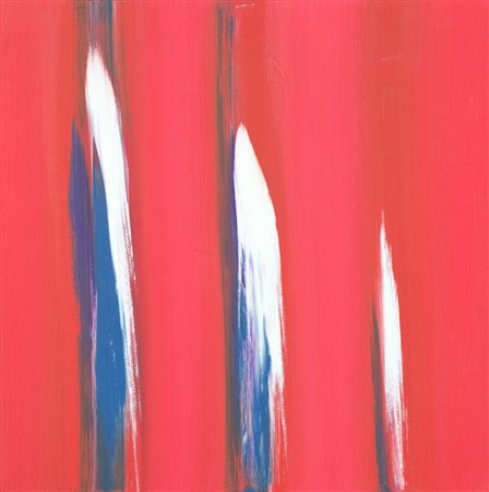 Ennio Finzi Il verbo del colore rosso, 2009 Olio su tela, cm. 40x40 Sul...