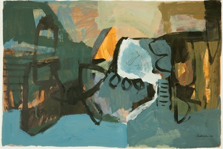 Bruno Pedrosa Sentieri di montagna, 1999 Tempera su carta, cm. 60x90 Firma e...