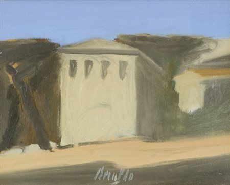 Franco Beraldo Paesaggio Olio su tela, cm. 24x30 Firmato in basso al centro....