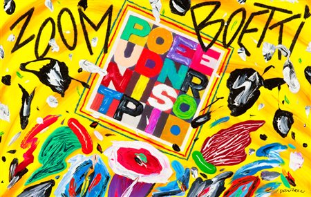 Bruno Donzelli Zoom Boetti Tecnica mista su tela, cm. 35x55 Firmato in basso...