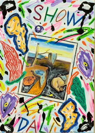 Bruno Donzelli Show Dalì Tecnica mista su tela, cm. 70x50 Firmato in basso a...