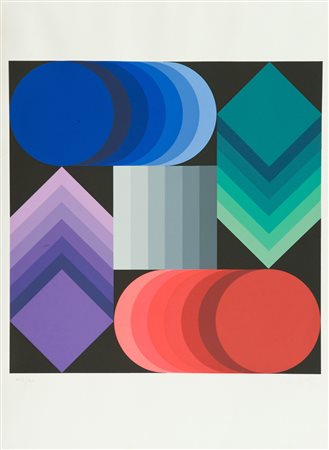 Victor Vasarely Senza titolo Serigrafia su carta, cm. 70x50, es. XIII/XX La...