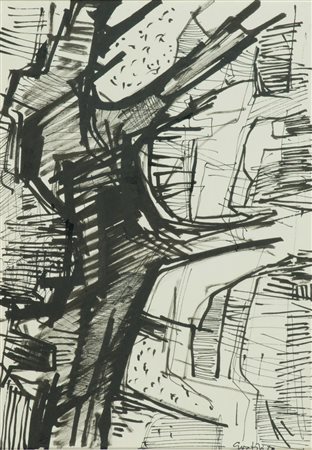 Gualtiero Nativi Studio, 1959 China su carta, cm. 35,2x25 Firma e data in...