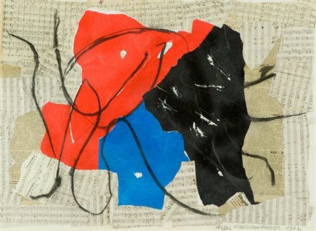 Arturo Carmassi Senza titolo, 1976 Collage e tecnica mista su faesite, cm....