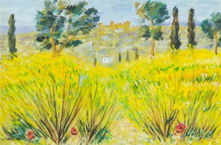 Michele Cascella Paesaggio Olio su tela, cm. 40x60 Firmato in basso a...