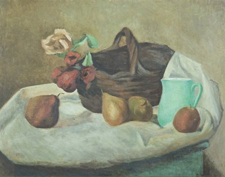 Martinelli Onofrio (Attribuito) Natura morta Olio su tavola, cm. 35x45...