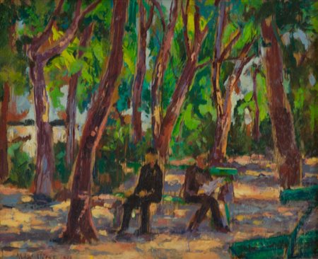 Ulvi Liegi Ardenza, 1926 Olio su tavola, cm. 24,5x30 Firma e data in basso a...