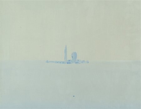 Virgilio Guidi Marina, San Giorgio, fine anni '60 Olio su tela, cm. 40x50...