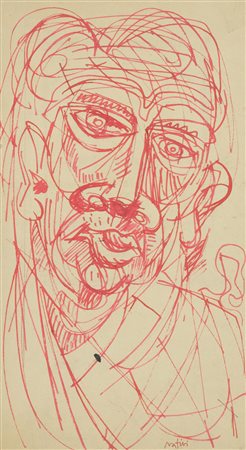 Gualtiero Nativi Figura, 1947 China su carta, cm. 46,5x26 Firmato in basso a...