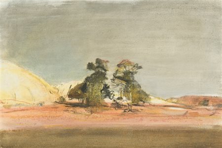 Pietro Annigoni Appunti di viaggio, Sud Africa, 1956 Acquerello su carta, cm....