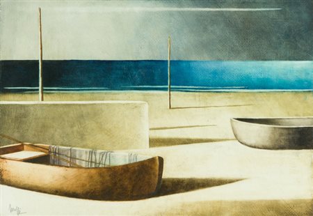 Marcello Scuffi Versilia Olio su tela, cm. 35x50 Firmato in basso a sinistra....